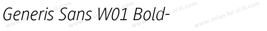 Generis Sans W01 Bold字体转换